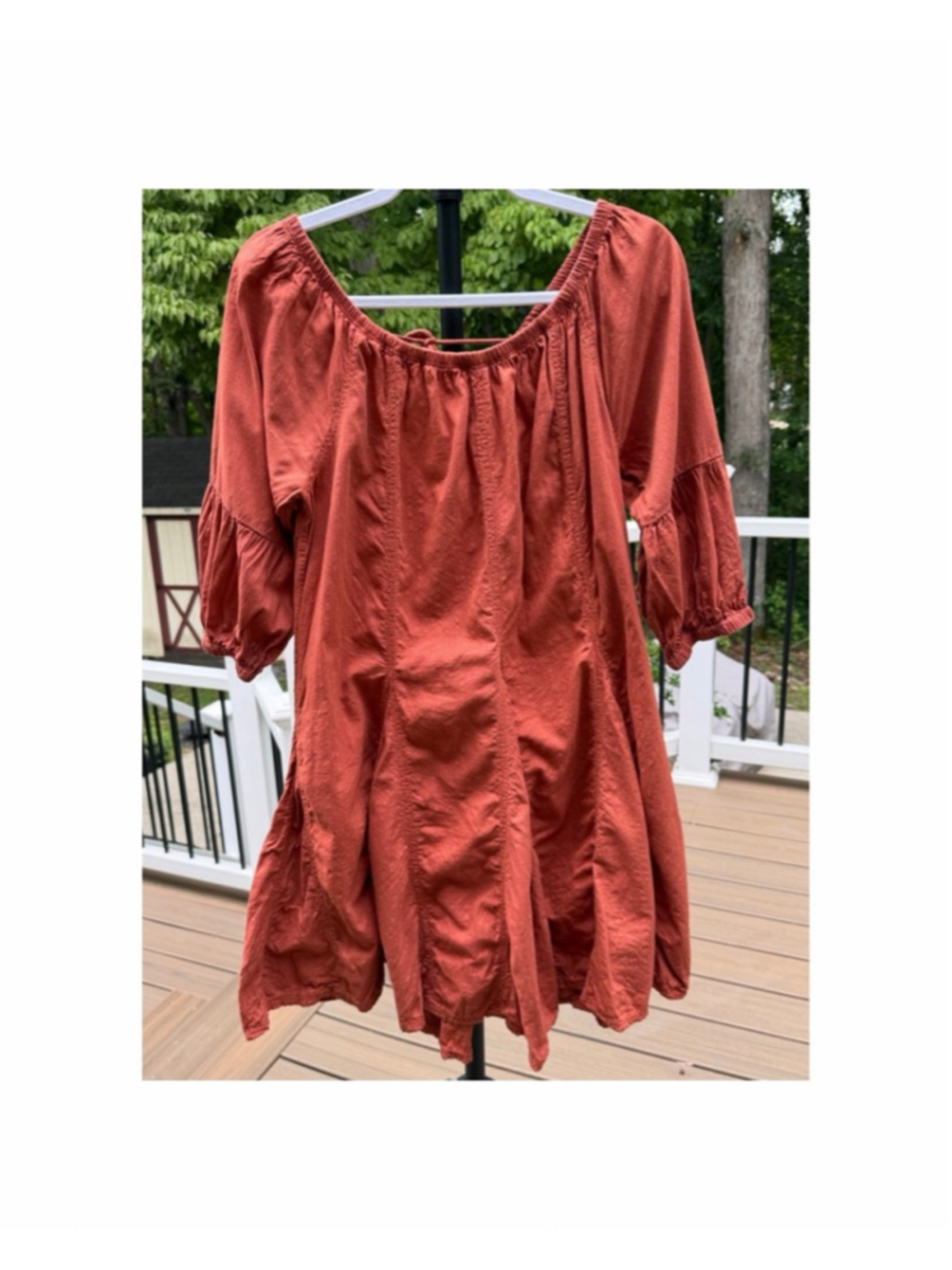 Daily Practice by Anthropologie Boho Mollie Mini Dress in Cocoa Powder Sz SM